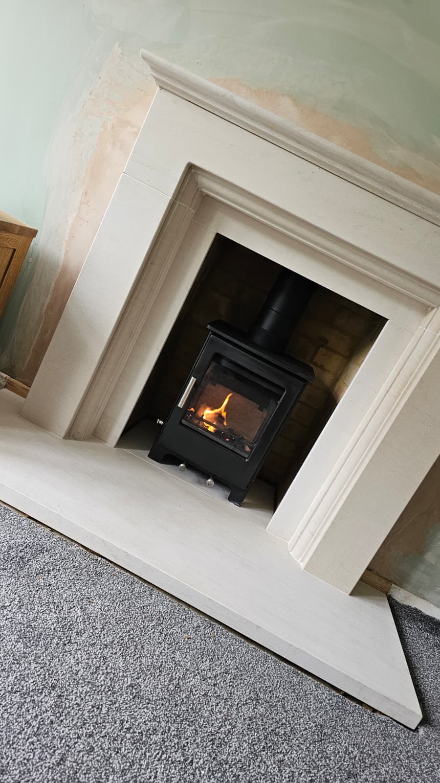 Wood burning stove and fireplace installation by Windsor & Eton Stoves