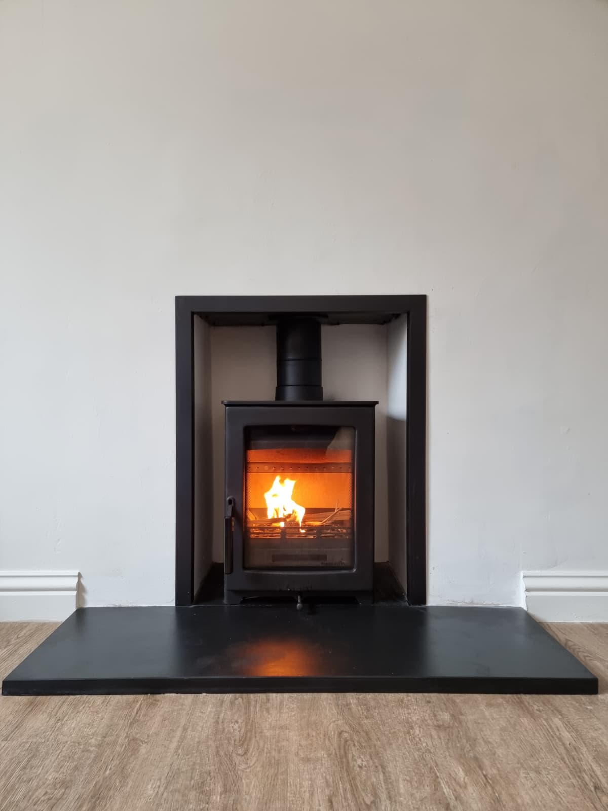 Wood burning stove and fireplace installation by Windsor & Eton Stoves
