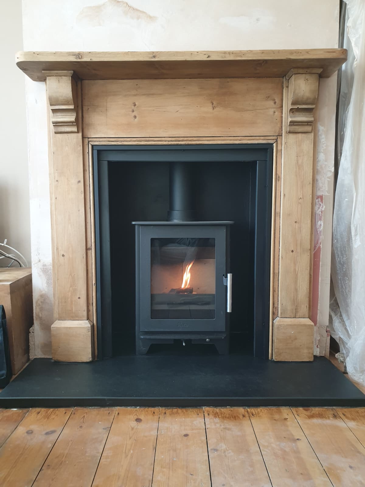 Wood burning stove and fireplace installation by Windsor & Eton Stoves
