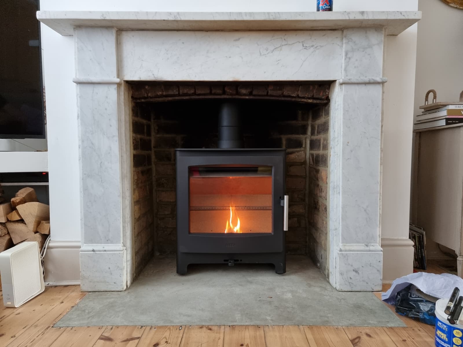 Wood burning stove and fireplace installation by Windsor & Eton Stoves