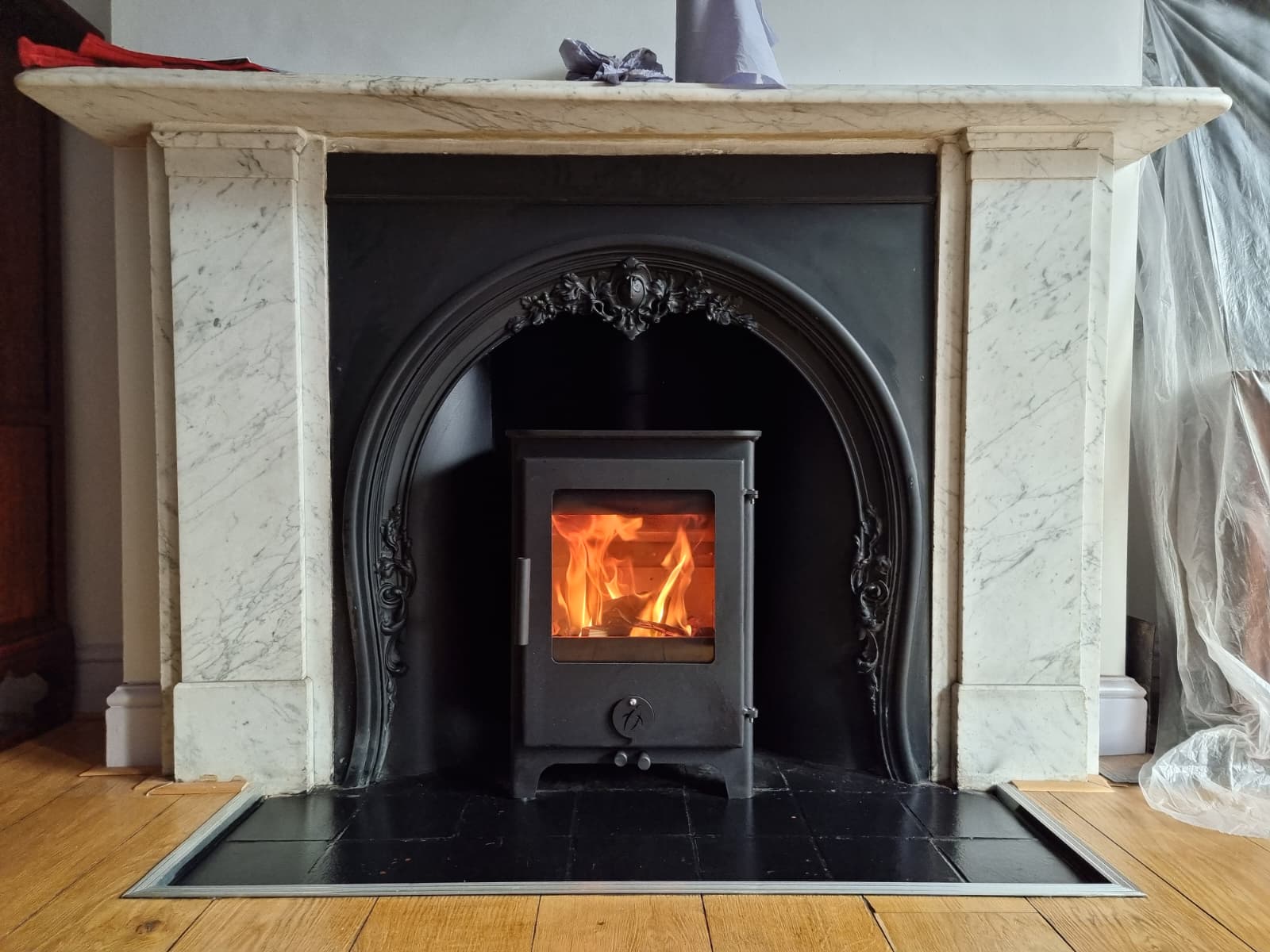 Wood burning stove and fireplace installation by Windsor & Eton Stoves