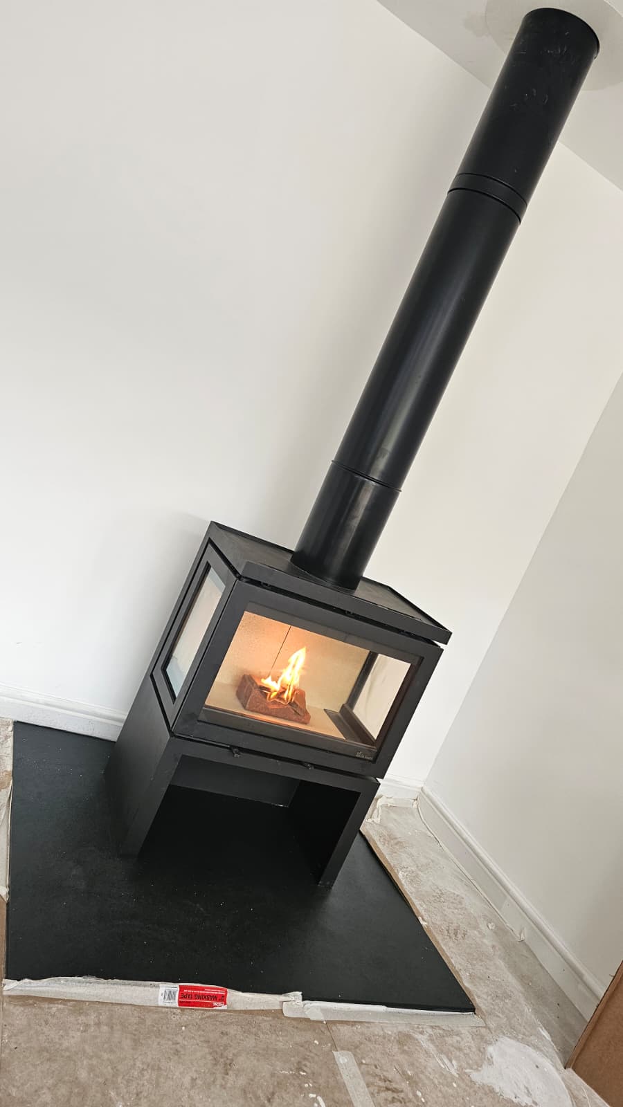 Wood burning stove and fireplace installation by Windsor & Eton Stoves