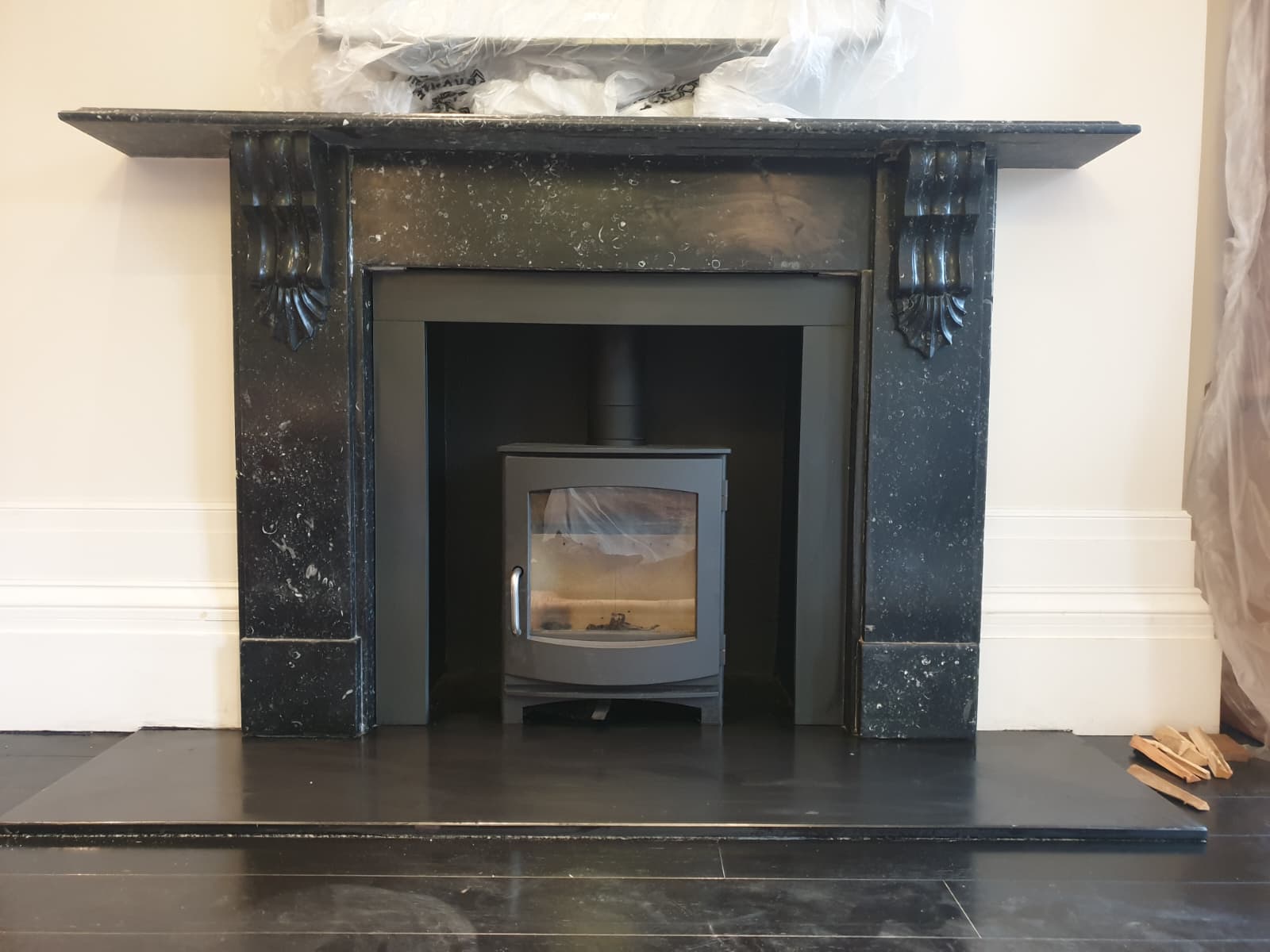 Wood burning stove and fireplace installation by Windsor & Eton Stoves