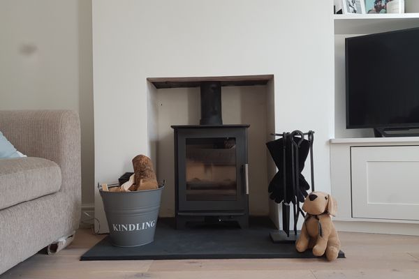 Wood burning stove and fireplace installation by Windsor & Eton Stoves