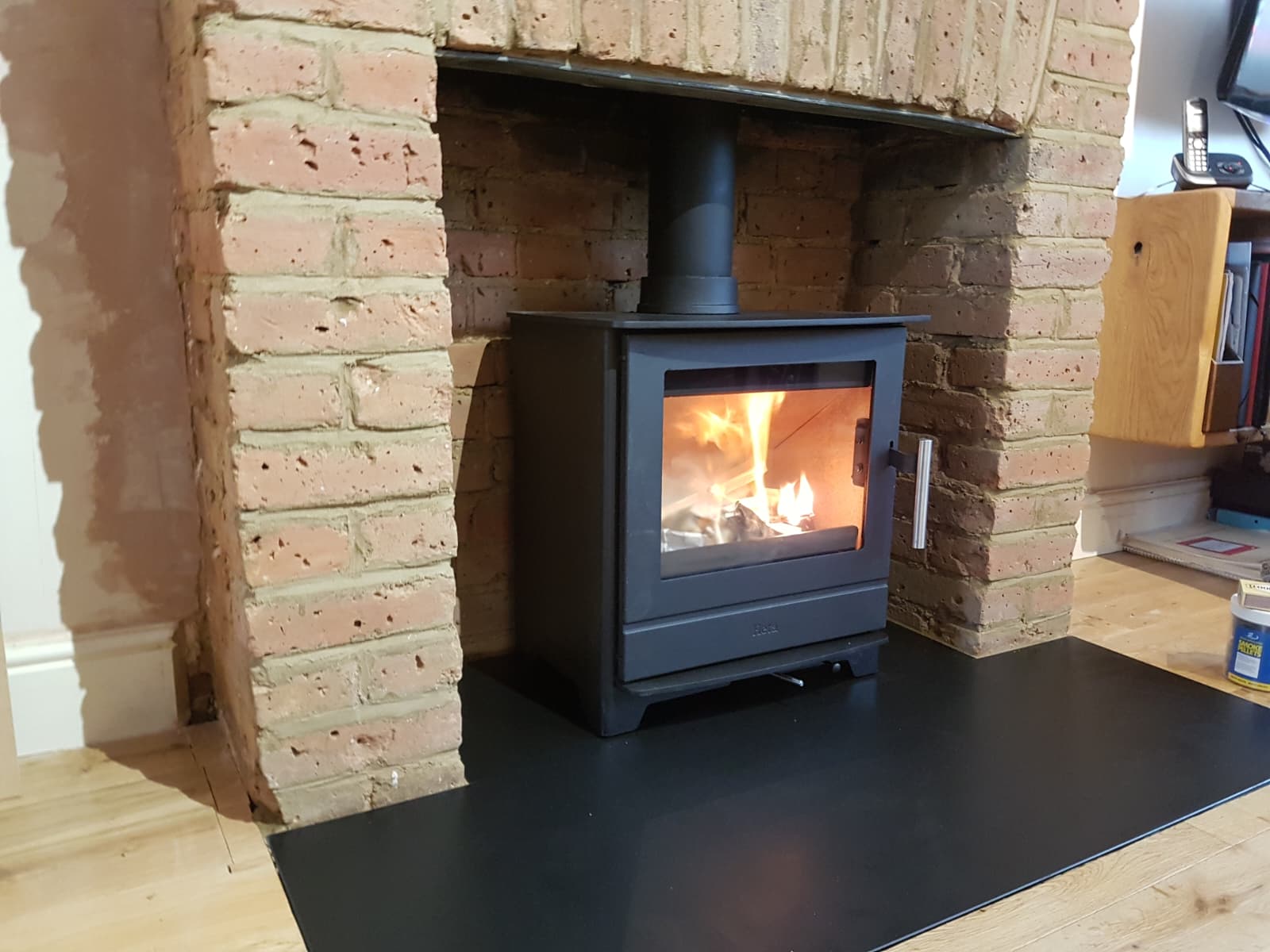 Wood burning stove and fireplace installation by Windsor & Eton Stoves