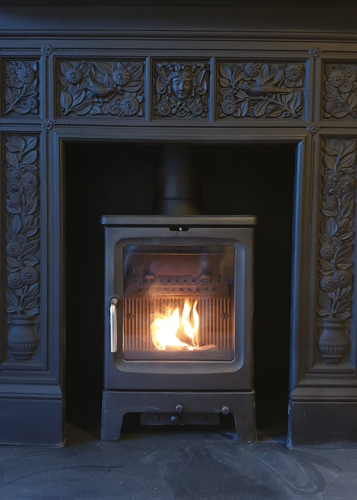 Wood burning stove and fireplace installation by Windsor & Eton Stoves