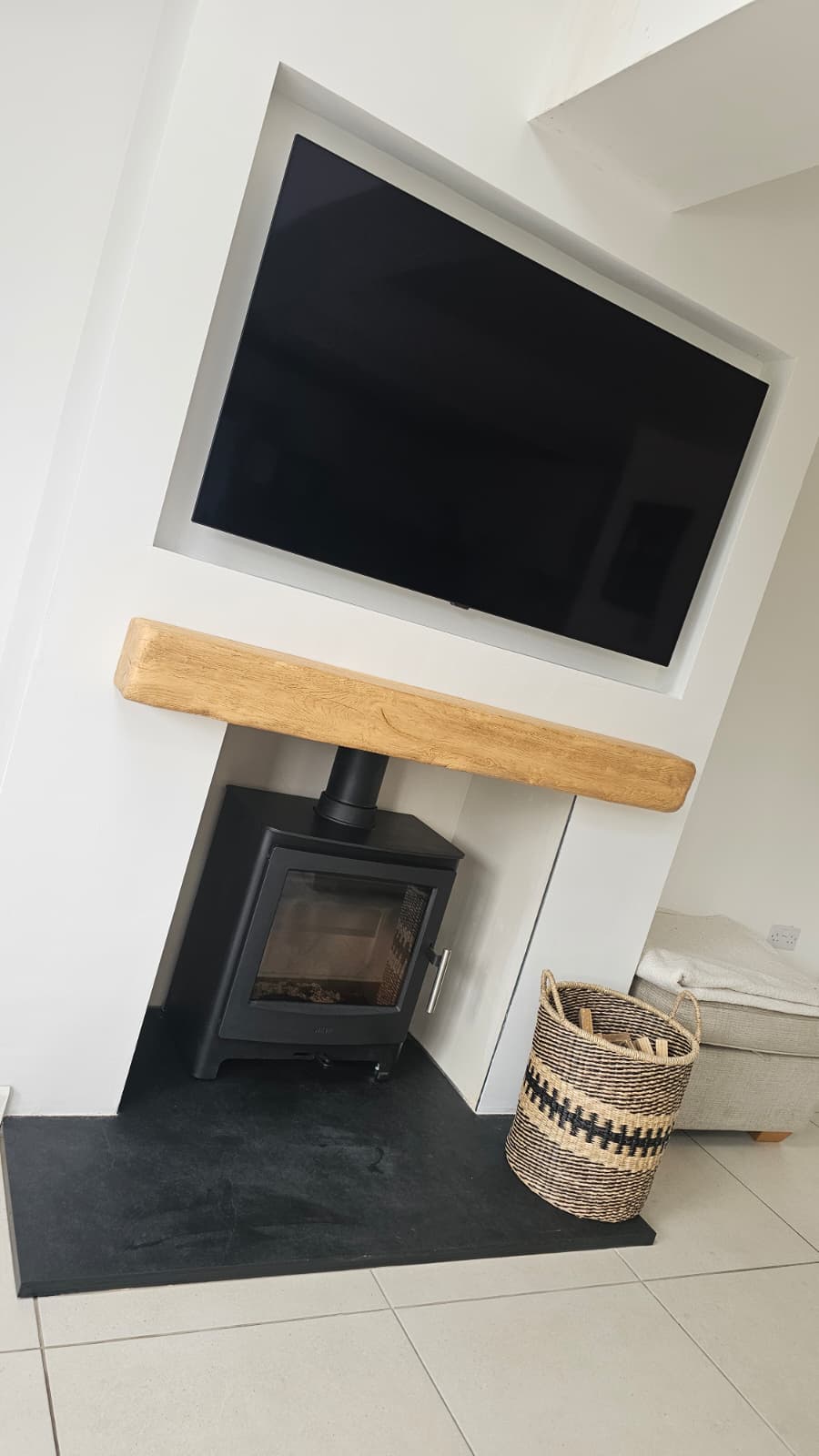 Wood burning stove and fireplace installation by Windsor & Eton Stoves