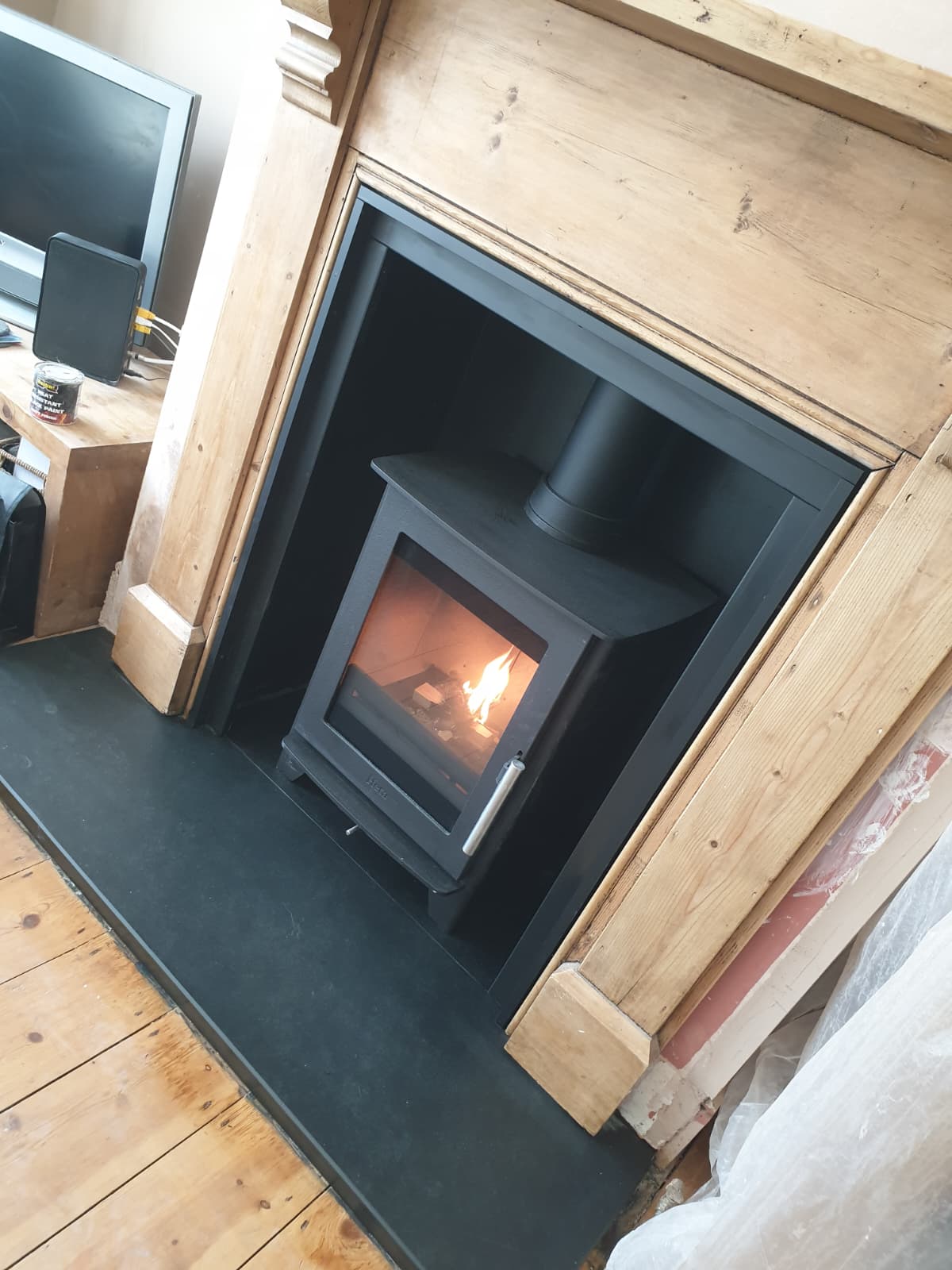 Wood burning stove and fireplace installation by Windsor & Eton Stoves