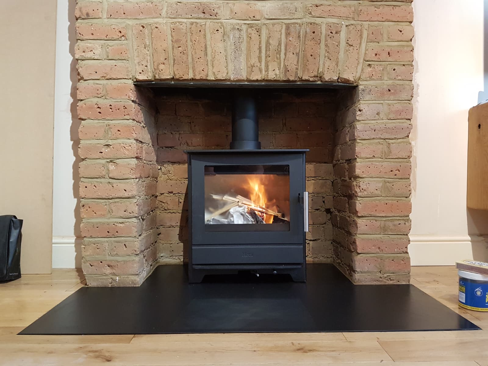Wood burning stove and fireplace installation by Windsor & Eton Stoves