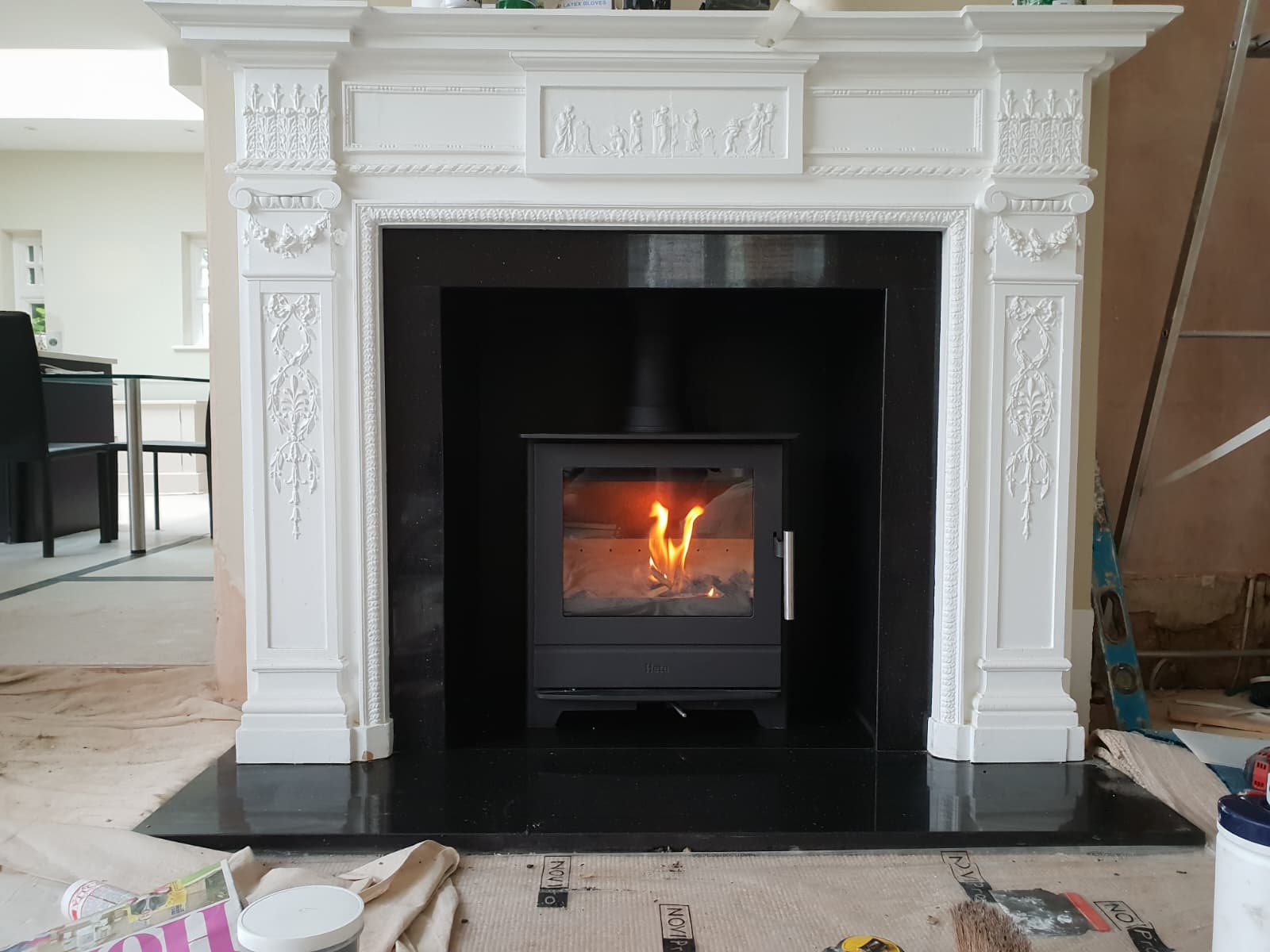 Wood burning stove and fireplace installation by Windsor & Eton Stoves